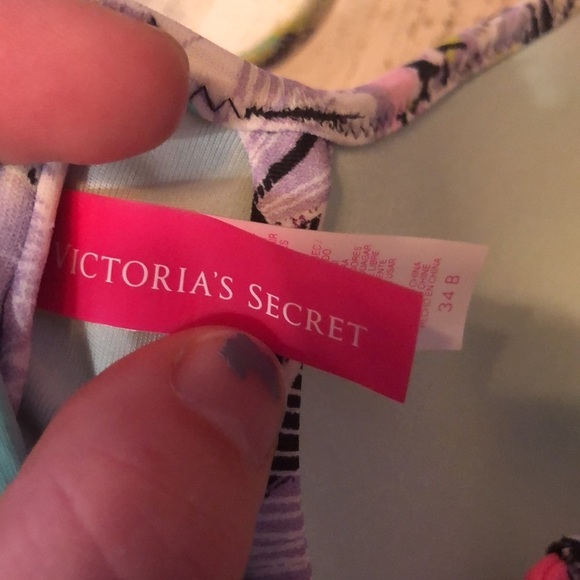 Victoria's Secret Bikini top floral top VS swim wear Bling colorful bikini top‌ - Picture 6 of 7